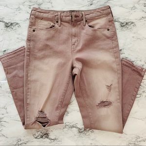 Mossimo Lavender Denim Distressed Skinny Jeans